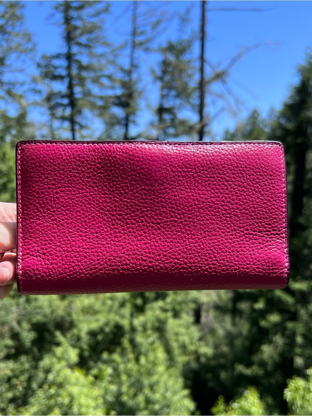 COACH Bifold Snap Wallet Womens Pink Pebble Leather Cardholder w Silver Hardware - Picture 2 of 14